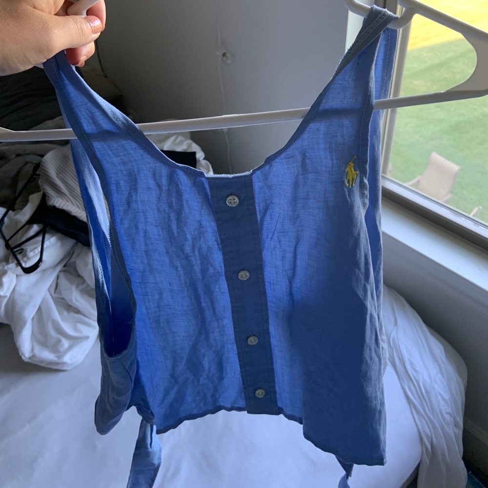 Baby blue Ralph Lauren tie tank